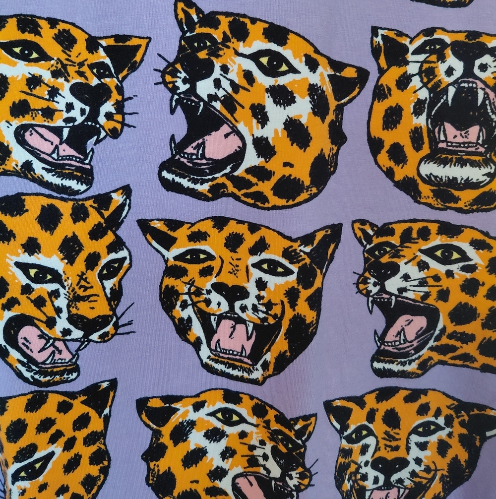 Nooworks Cheetah Head Wiggle Skirt L